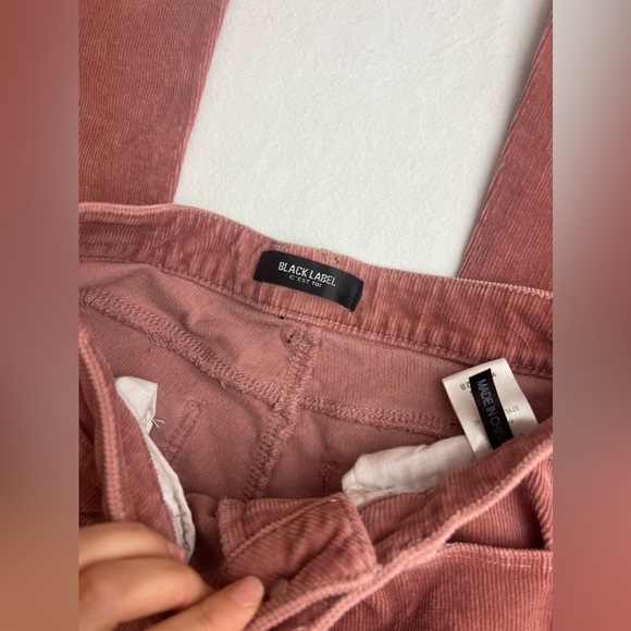 Black Label by C’est Toi Pink Corduroy Flare Jeans - Picture 4 of 5